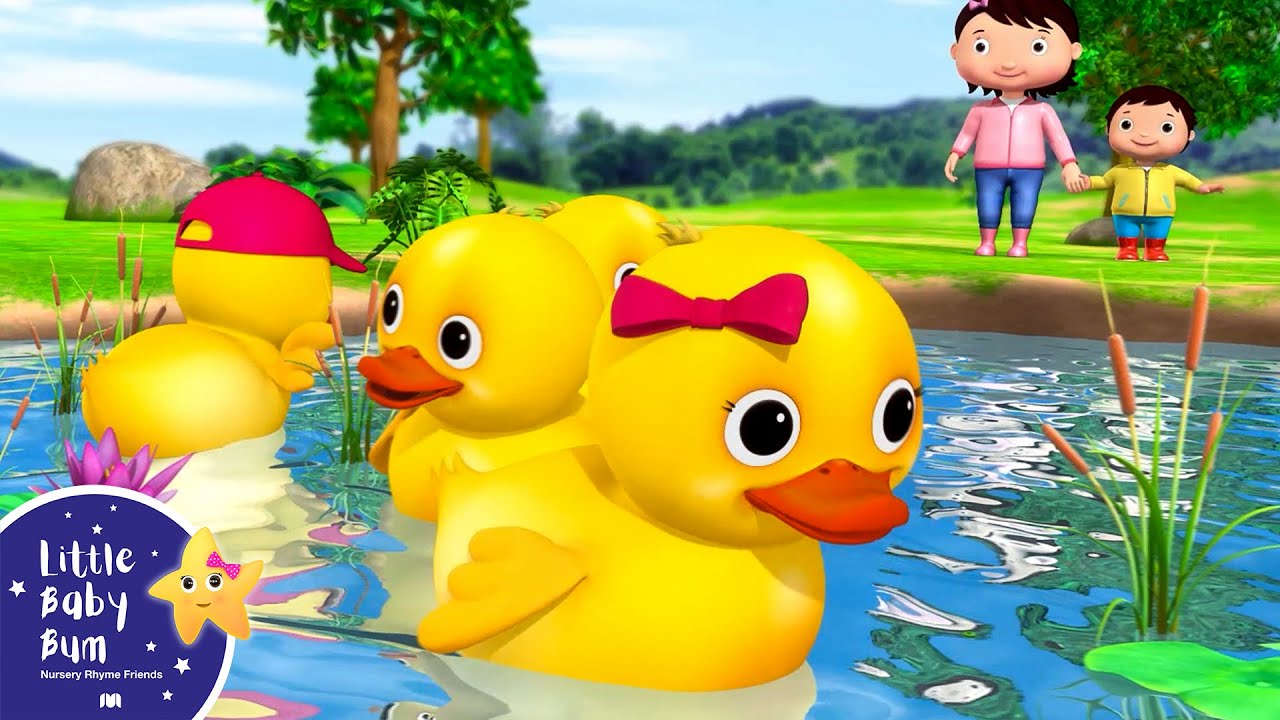 Count to 5 with Monkeys and Ducks | Little Baby Bum - Nursery Rhymes for Kids | Baby Song 123 background