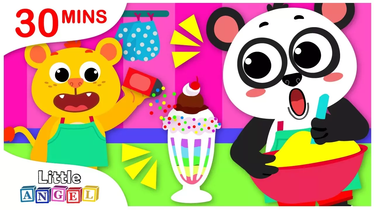 Milkshake Song, No No Safety Tips, Princess Songs, Yum Yum, Nursery Rhymes by Little Angel