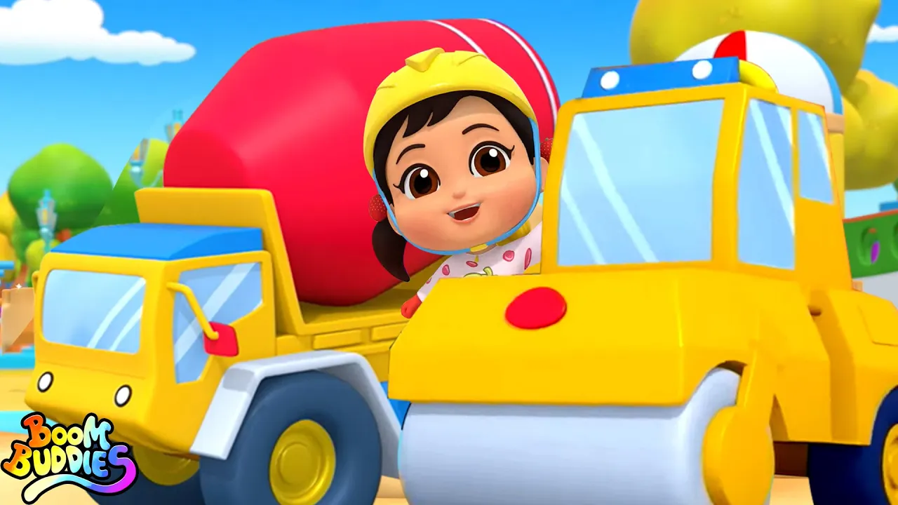 Construction Vehicles Learning Song for Kids & More Nursery Rhymes by Boom Buddies