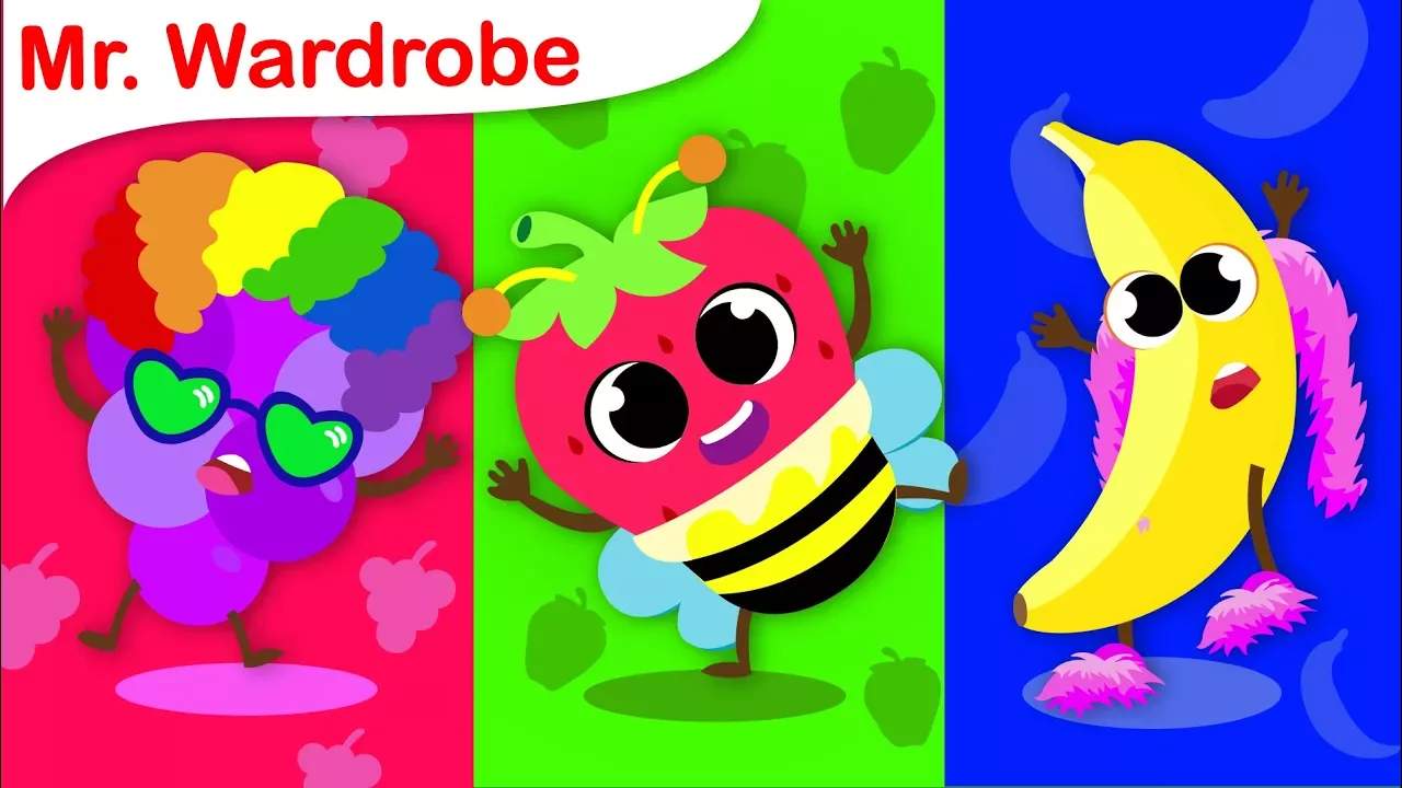 Crazy Fruits Dress Up Party | Mr Wardrobe | Nursery Rhymes and Fun Songs for Kids by Little Angel background