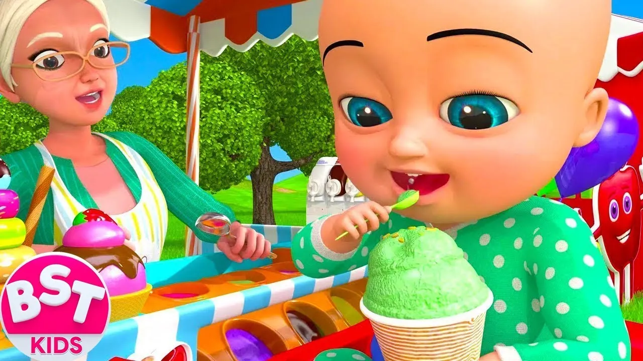 Iceream Shop Songs - BillionSurpriseToys Nursery Rhymes, Kids Songs background