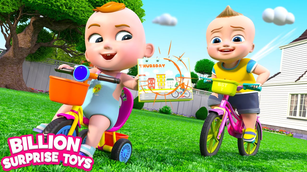 Learn Days of a Week Song! BillionSurpriseToys Nursery Rhymes, Kids Songs