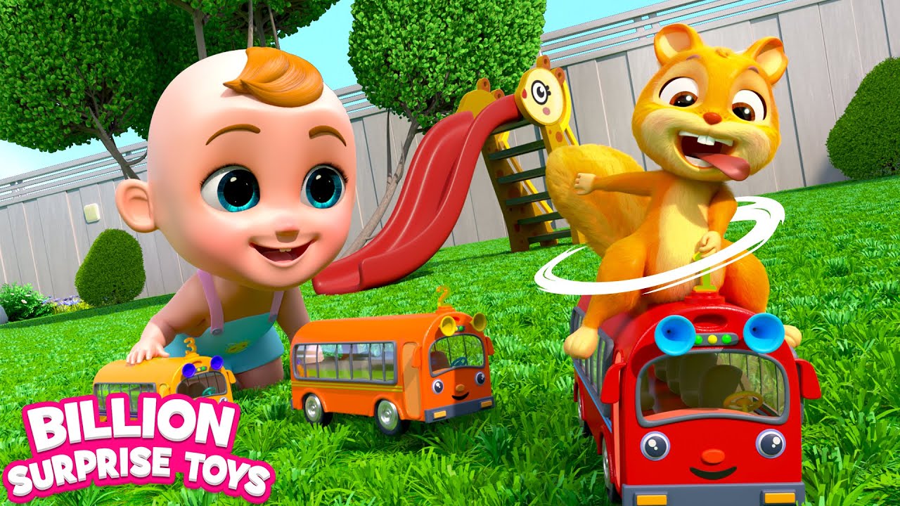 Ten little buses song | Educational song for Kids - BillionSurpriseToys Nursery Rhymes & Kids Songs background