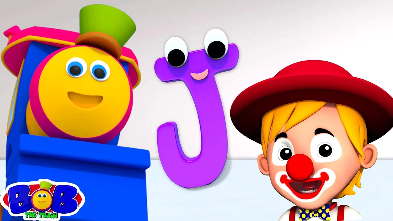 Letter J Song, Alphabet Nursery Rhyme for Preschoolers by Bob The Train background