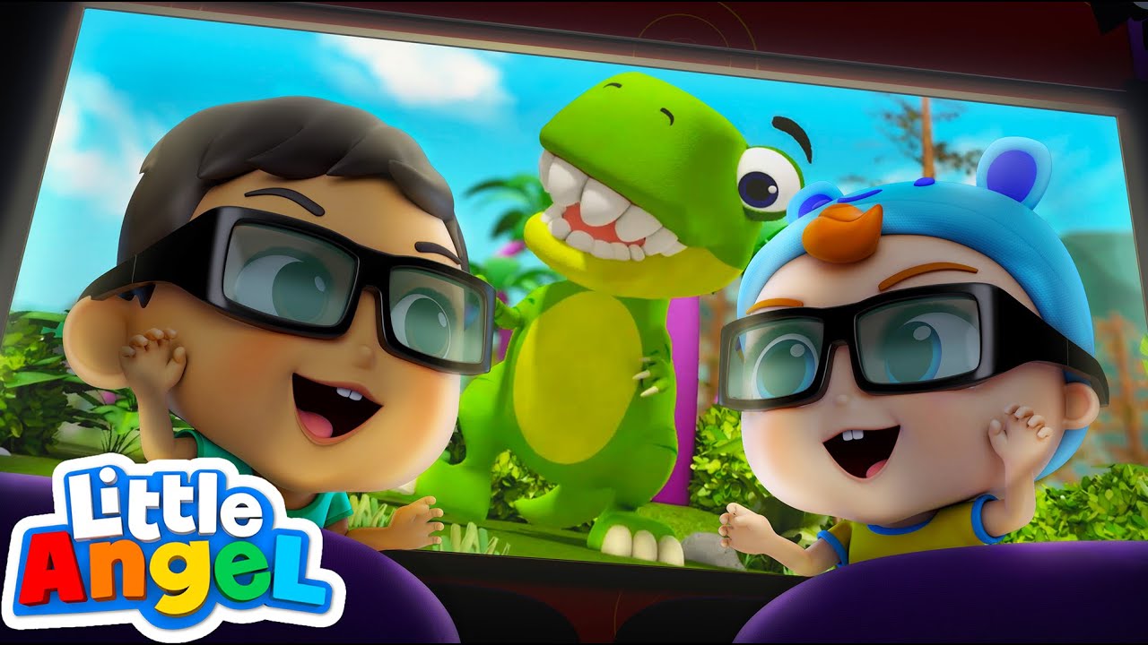 First Time Movie Adventure | Baby John & Manny | Little Angel Kids Songs & Nursery Rhymes background