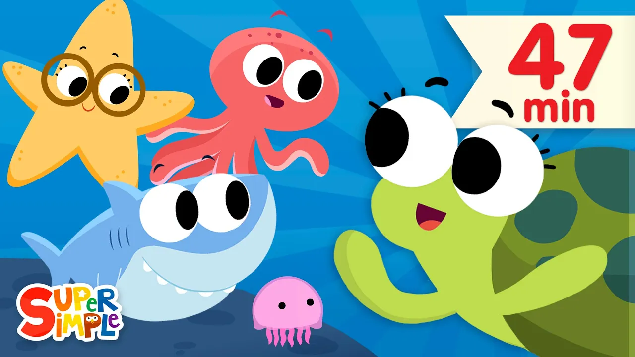 Down In The Deep Blue Sea + More! | Super Simple Songs