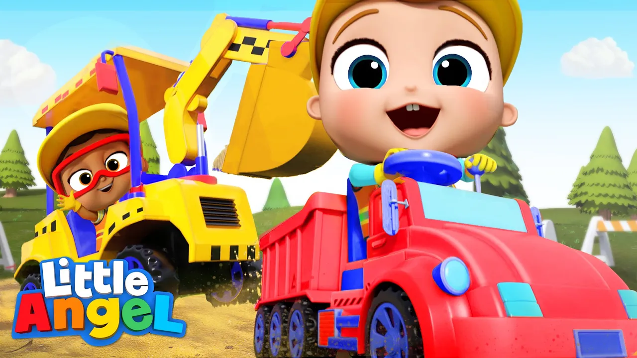 Construction Workers Song | Little Angel Kids Songs & Nursery Rhymes background