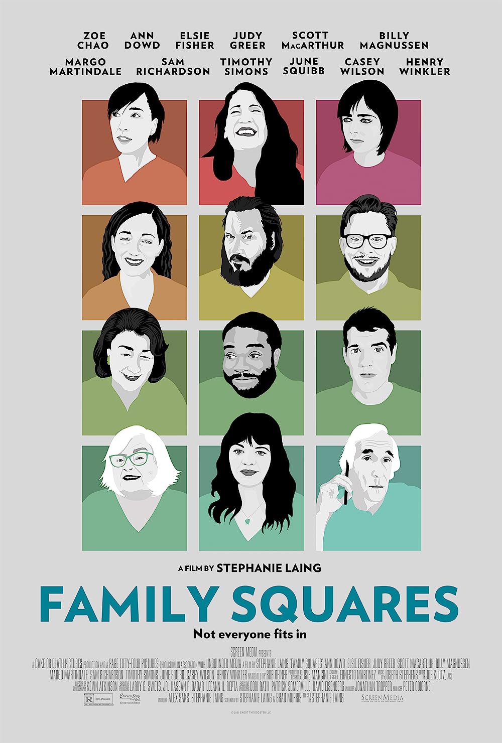 Family Squares backdrop