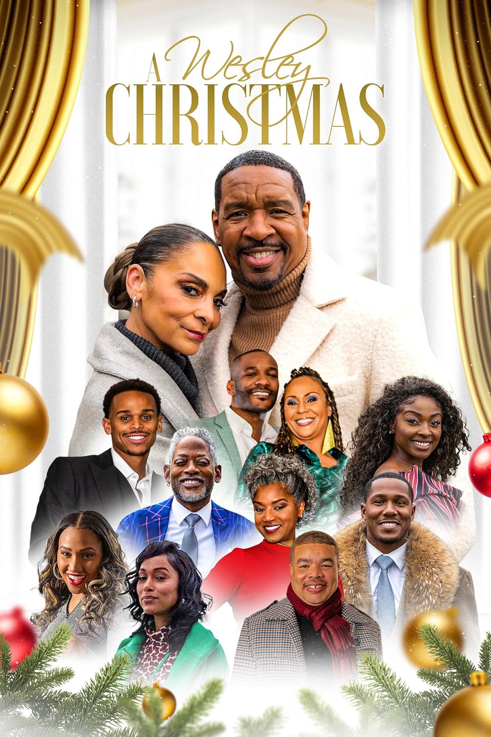 A Wesley Christmas backdrop