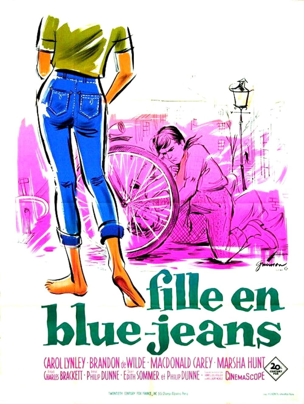 Fille en blue jeans