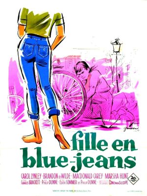 Fille en blue jeans