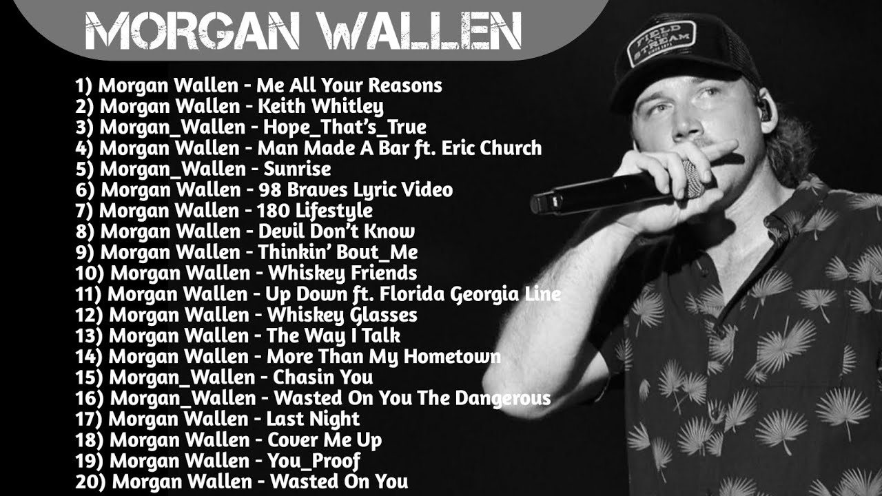 New Morgan Wallen Greatest Hits Full Album | Best Of Playlist 2023 (Top 20 Hits Song) 🎧🎧 poster — similar to Country Music Hits Playlist - Greatest Hits Country Songs, Alan Jackson, Kenny Rogers, George Strait