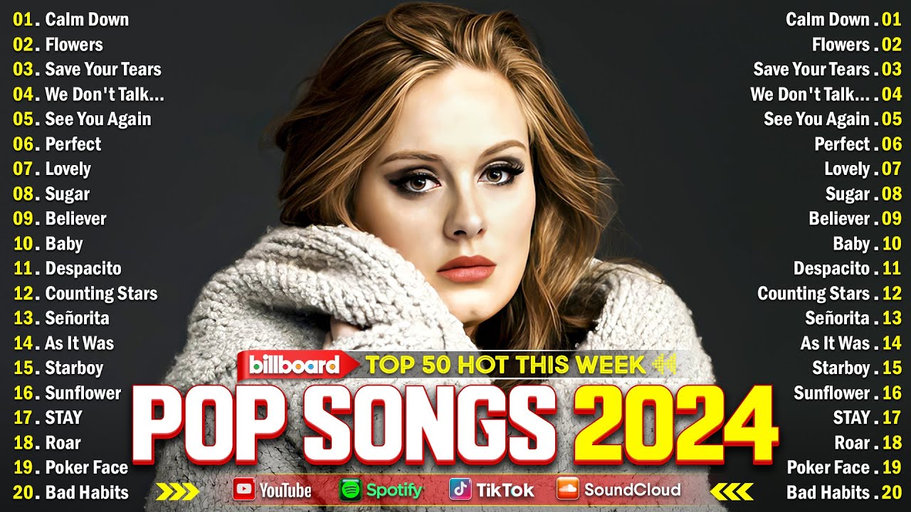Adele, Ed Sheeran, Maroon 5, Dua Lipa, Rihanna, Bruno Mars, Taylor Swift, Sia - Billboard Hot 100