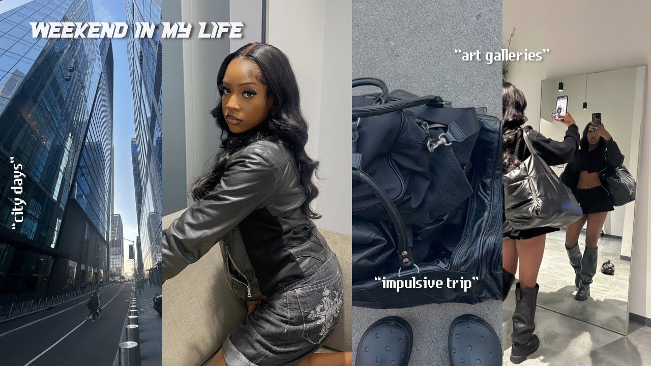 weekend in my life | traveling, impulsive 24hr trip, playlist grwm, art gallery, vr experience