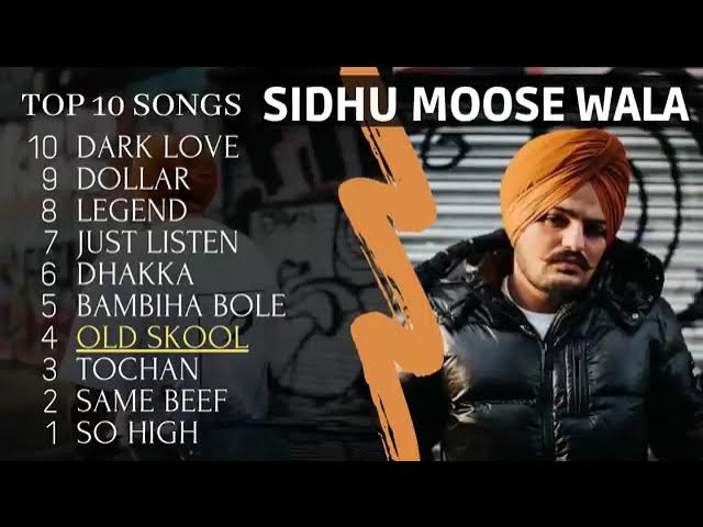 top 10 song powered by Sidhu Moose wala