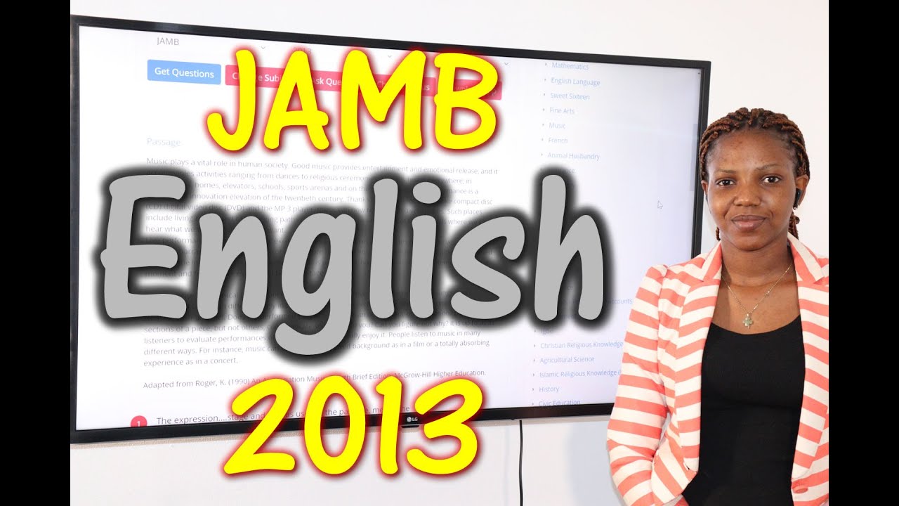 2013 JAMB English Past Questions