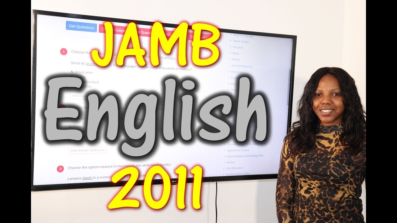 2011 JAMB English Past Questions