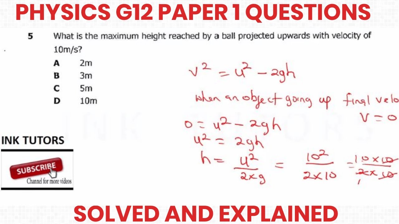 ECZ PHYSICS GRADE 12
