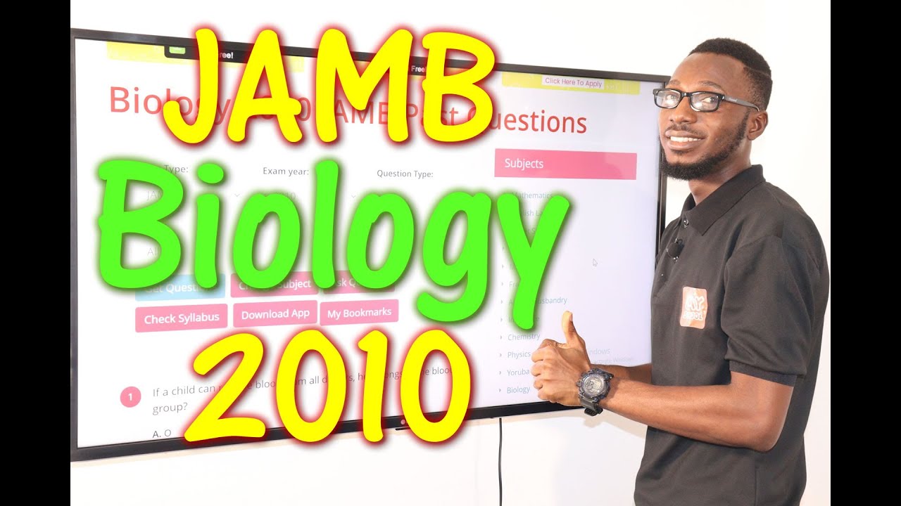 2010 JAMB Biology Past Questions background