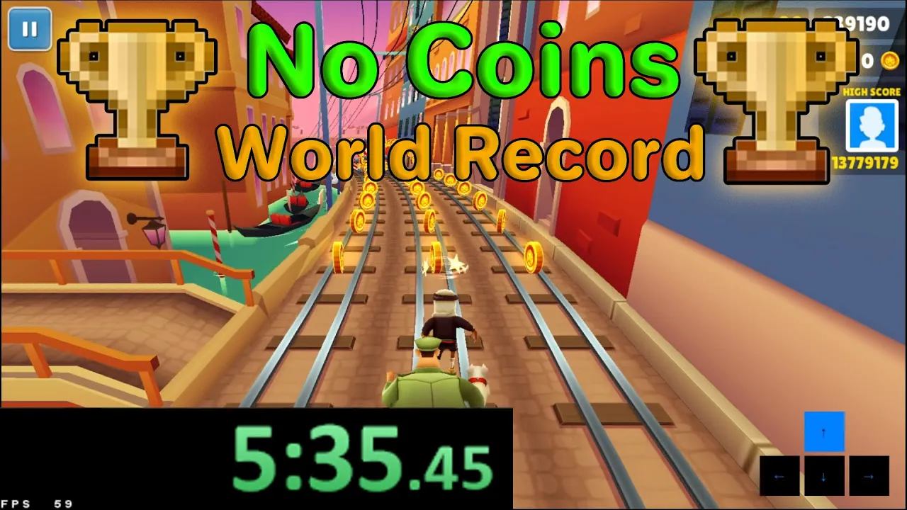 Subway Surfers No Coins 5:36 WORLD RECORD