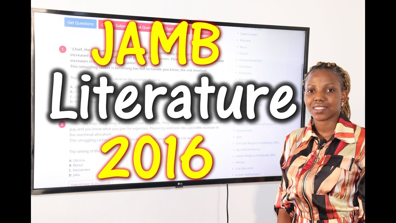 2016 JAMB Literature in English Past Questions