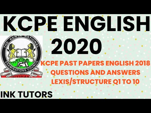KCPE ENGLISH 2018 background