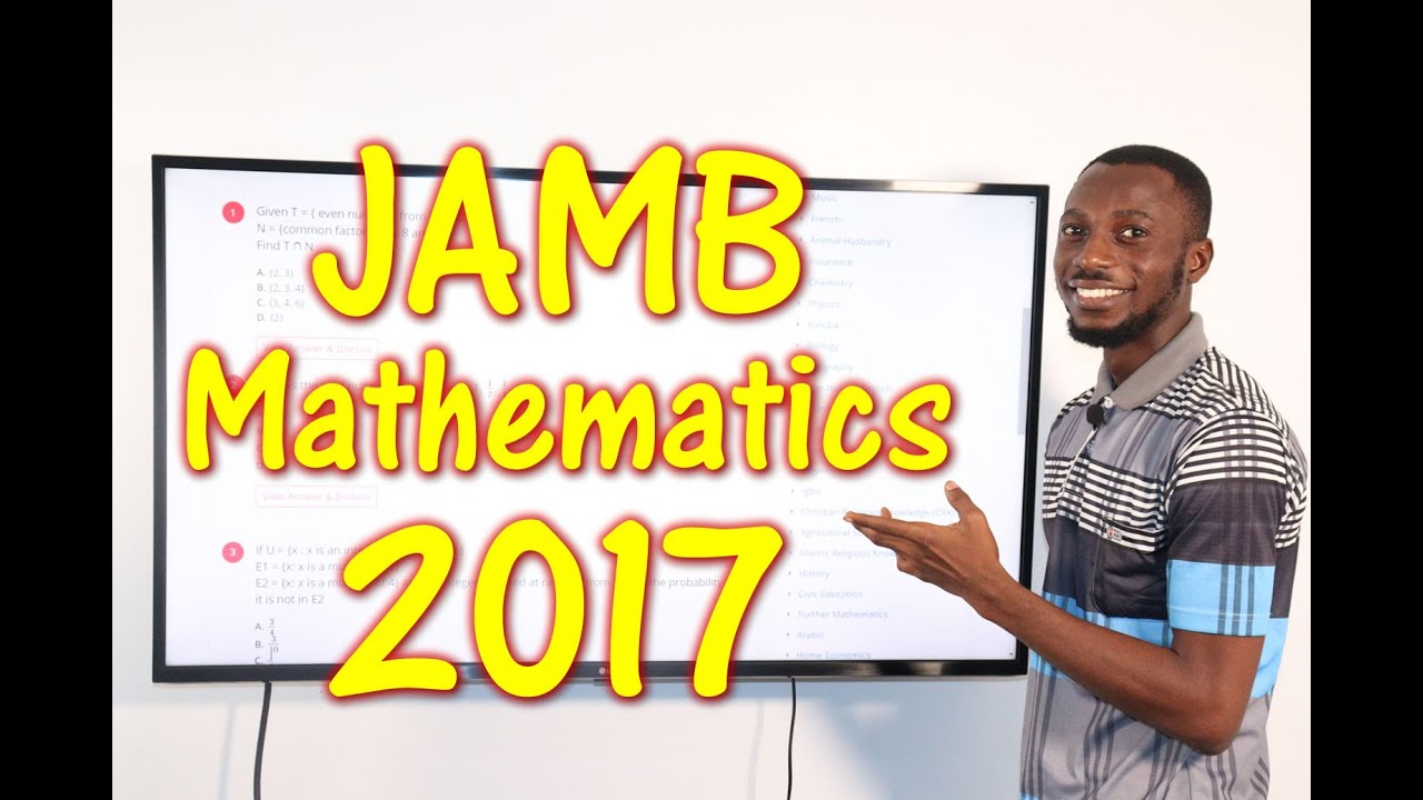 2017 JAMB Mathematics Past Questions