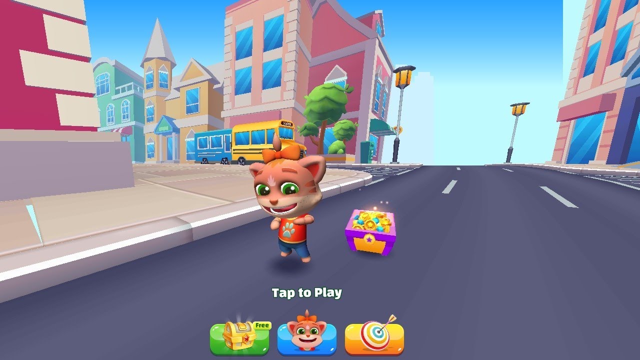 Talking Kitty Runner - Gameplay -Android.#talking #talkingtom #goldrun