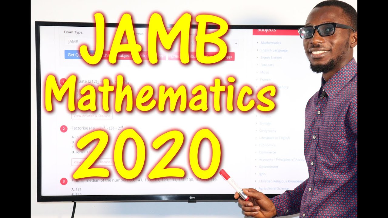 2020 JAMB Mathematics Past Questions