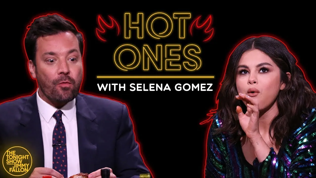 Selena Gomez and Jimmy Cry While Eating Spicy Wings (Hot Ones) background