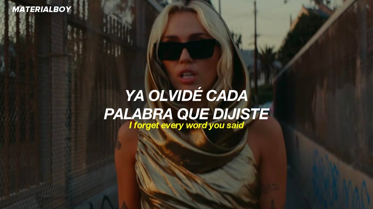 Miley Cyrus - Flowers (Official Video) // Sub. Español + Lyrics background