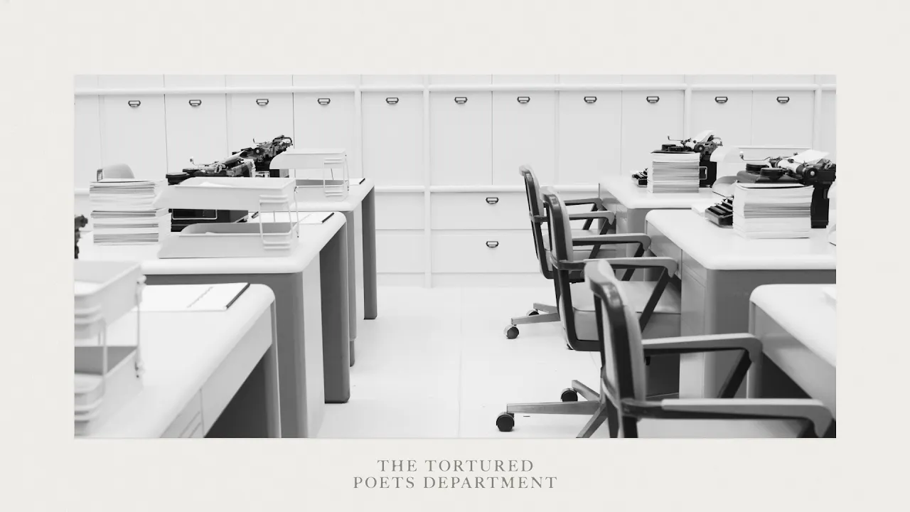 Taylor Swift - The Tortured Poets Department (Official Lyric Video) backdrop