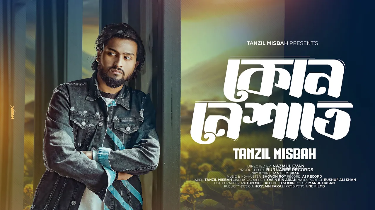 Kon Neshate (কোন নেশাতে) | Tanzil Misbah | Bangla sad Music Video 2024 backdrop