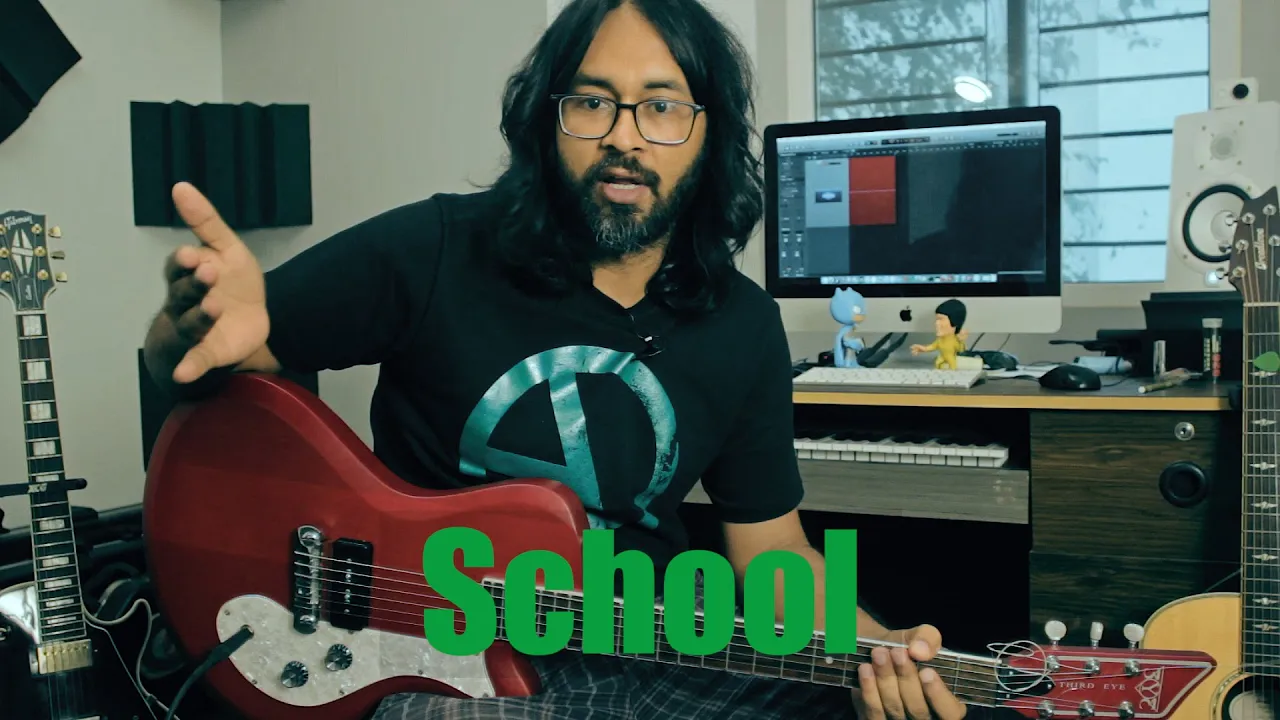 School Guitar Lesson background
