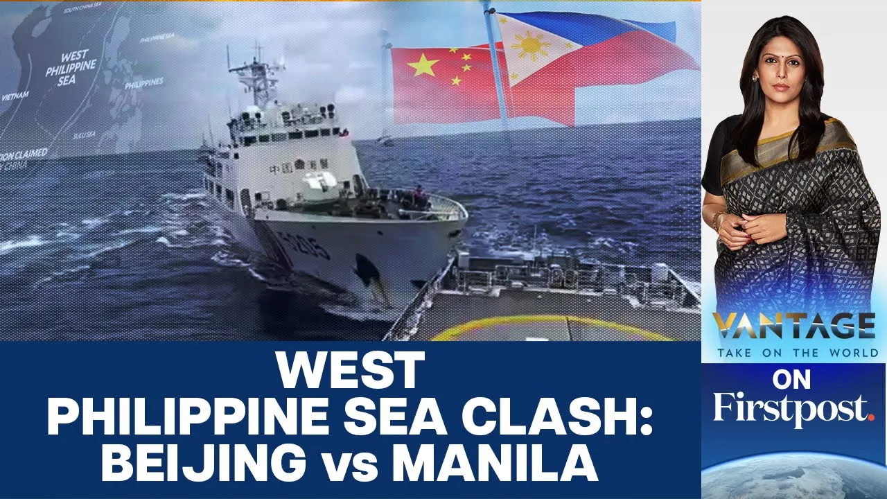 Chinese Ship Rams into Filipino Vessel: Latest West Philippine Sea Clash | Vantage with Palki Sharma background
