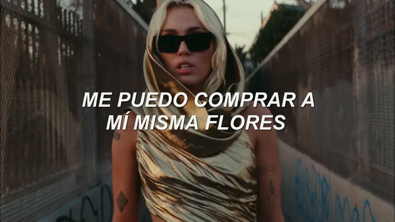 Miley Cyrus - Flowers (Traducida al Español) | video oficial background