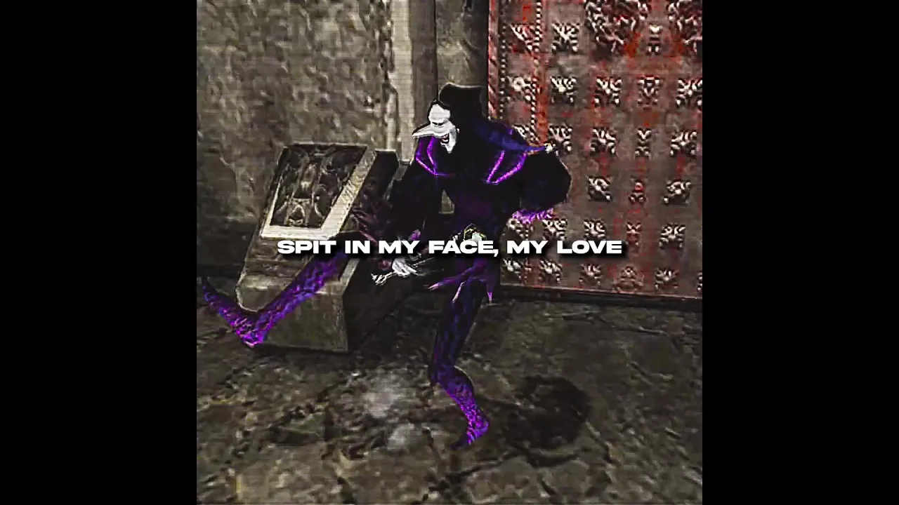 ThxSoMch - SPIT IN MY FACE! // SLOWED // OFFICIAL Lyrics - DMC3 Jester Dance Edit background