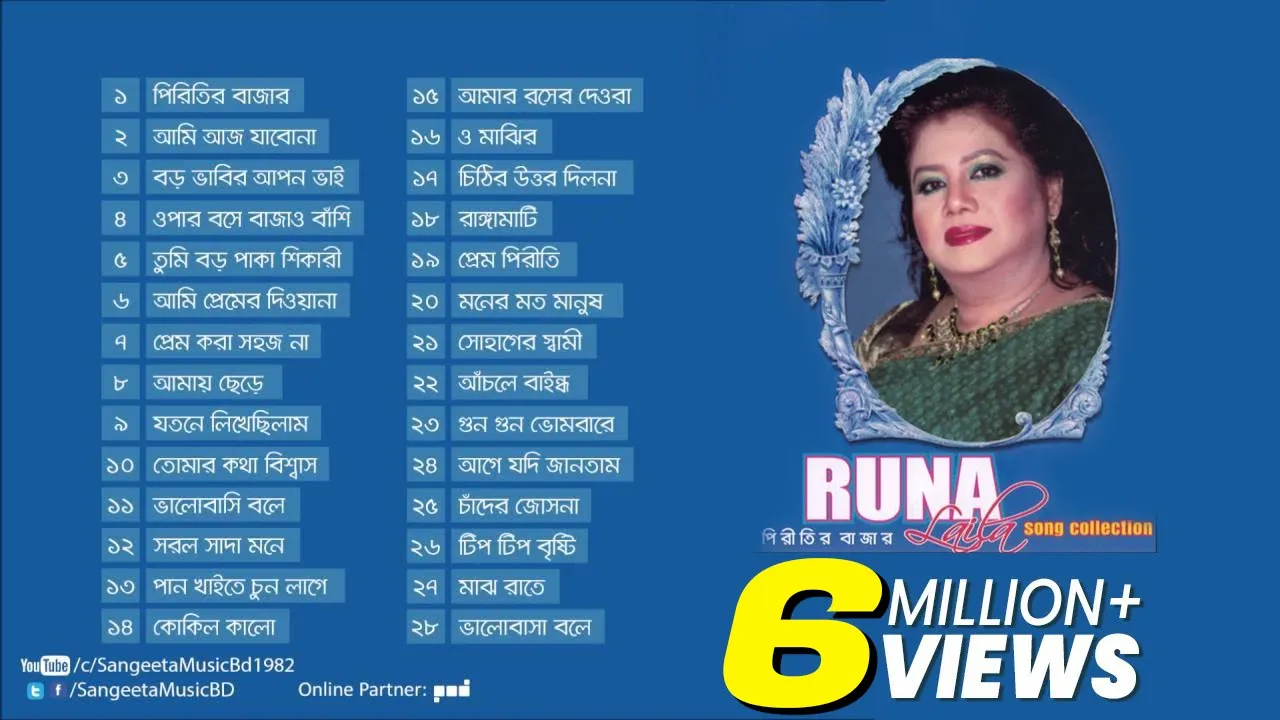 Piritir Bazar | Runa Laila | রুনা লায়লা | পিরিতের বাজার | Hits of Runa Laila | Audio Jukebox (2016) | Watch on Movi47