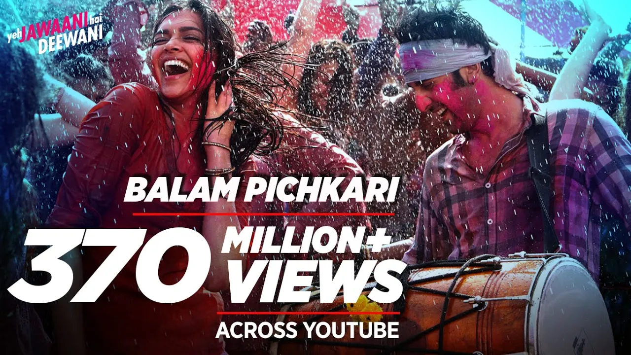 Balam Pichkari Full Song Video Yeh Jawaani Hai Deewani | PRITAM | Ranbir Kapoor, Deepika Padukone backdrop
