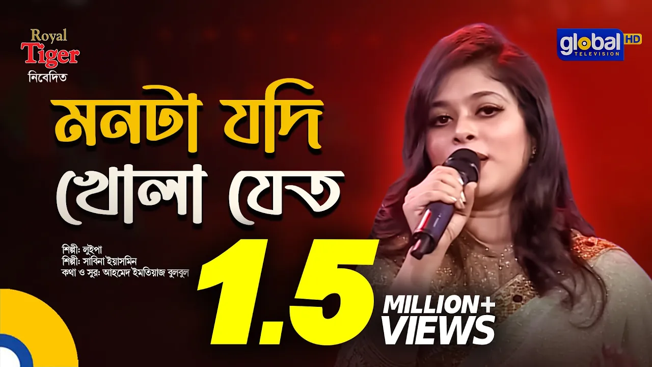 Monta Jodi Khola Jeto | মনটা যদি খোলা যেত | Bangla Song | Luipa | Global Music background