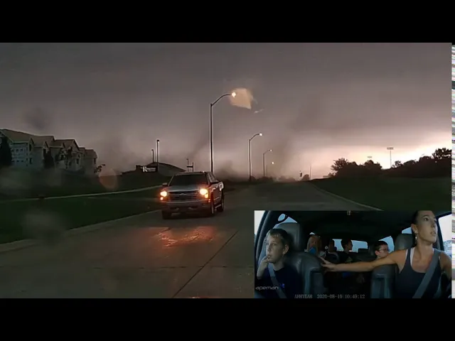 Family's Dash Cam of Derecho 100mph Storm in Grimes, Iowa on August 10, 2020 backdrop