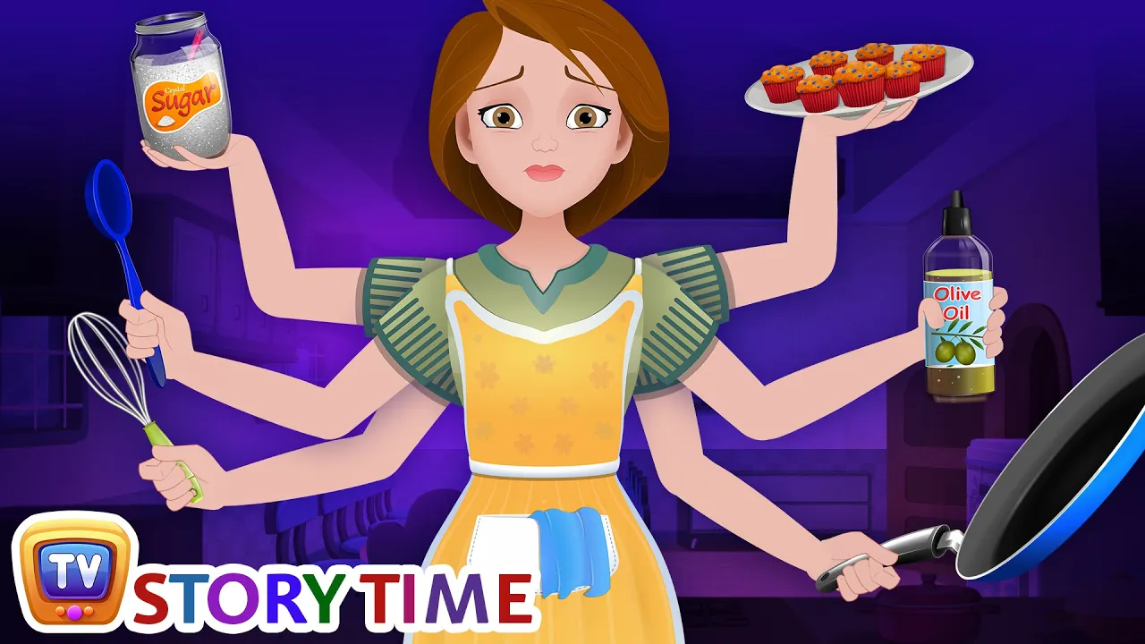 The Hardworking Mother - Good Habits Bedtime Stories & Moral Stories for Kids - ChuChu TV background