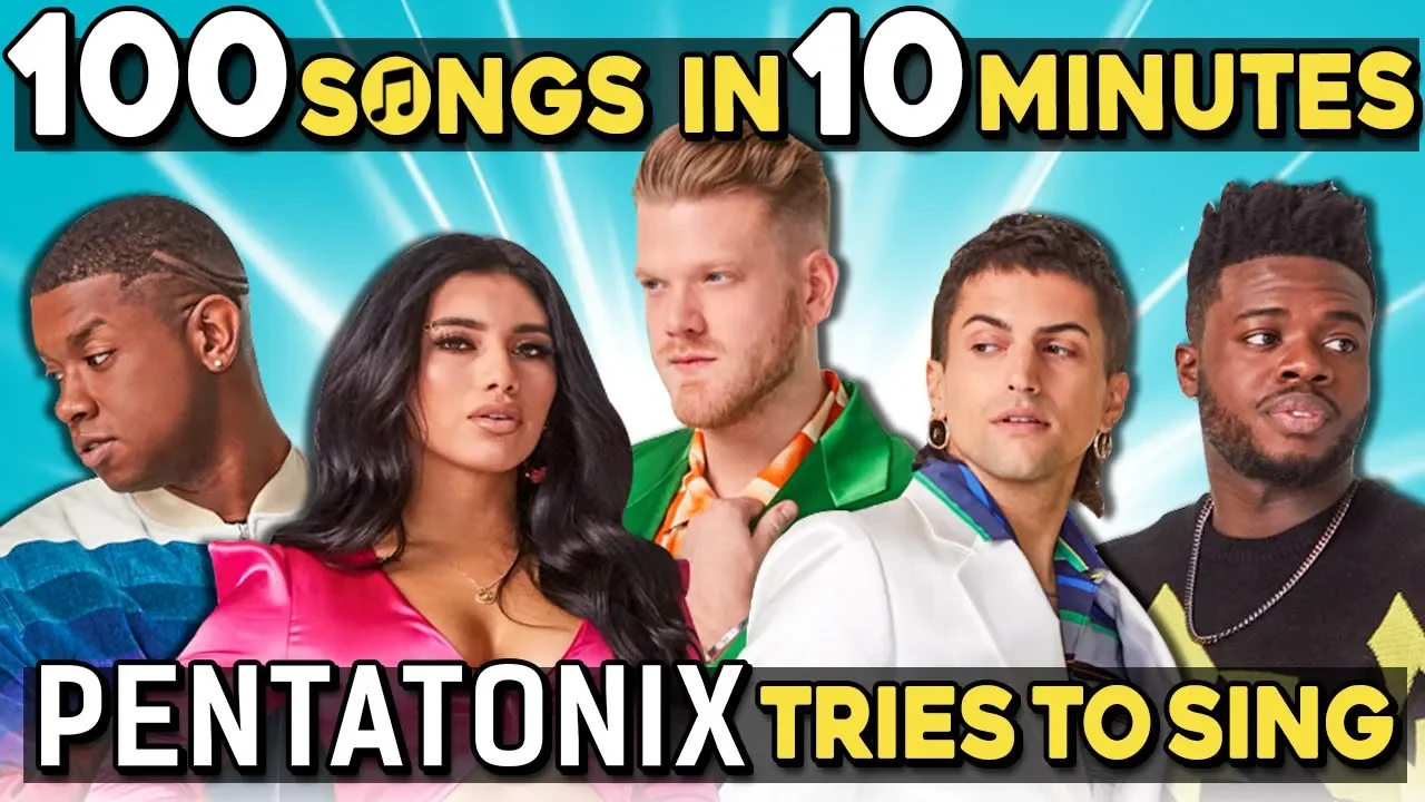 Pentatonix Tries To Sing 100 Pop Songs In 10 Minutes Challenge