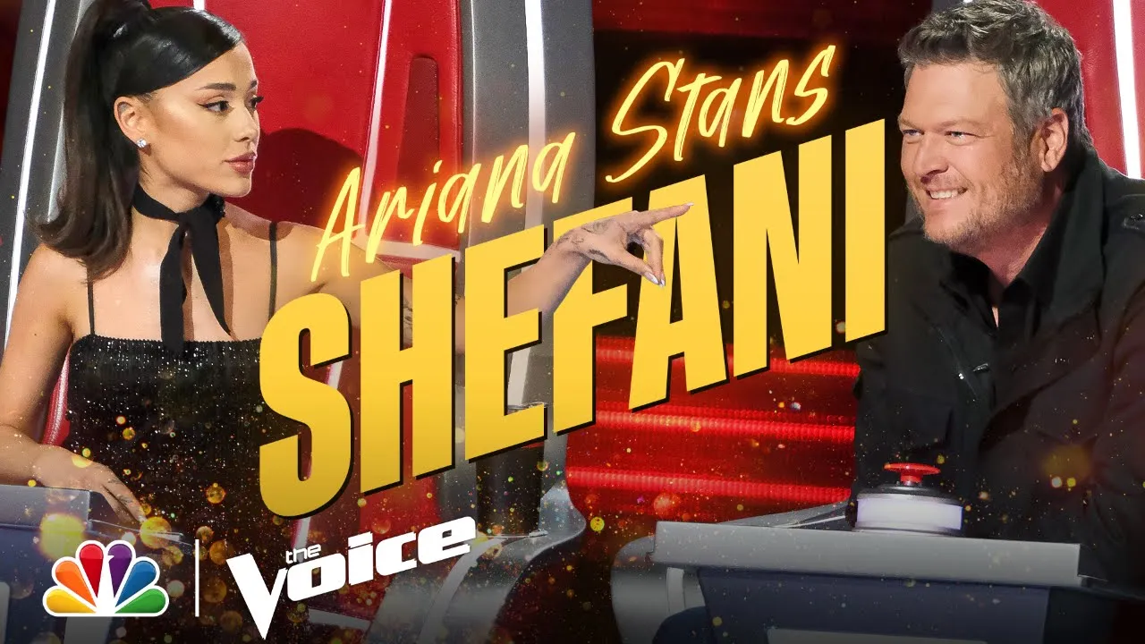 Ariana Grande Loves Blake Shelton with Gwen Stefani | The Voice Blind Auditions 2021 Outtakes backdrop