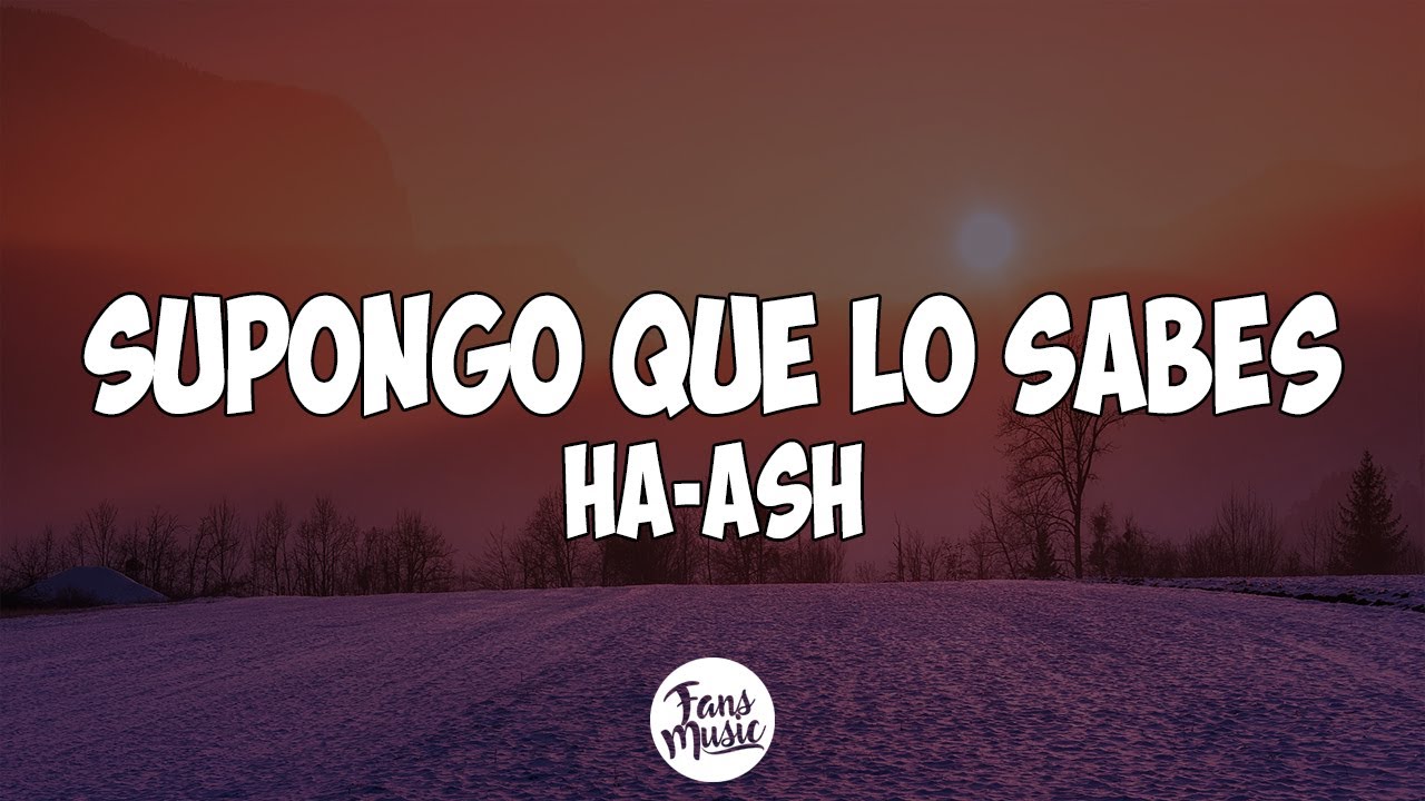 Supongo Que Lo Sabes (Letra) - HA-ASH