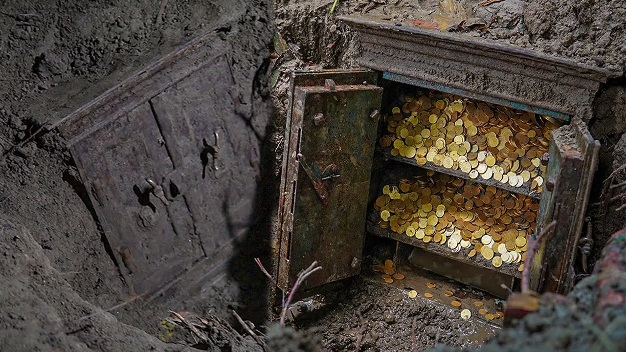 Treasure found in abandoned palace || Hunting by metal detector background
