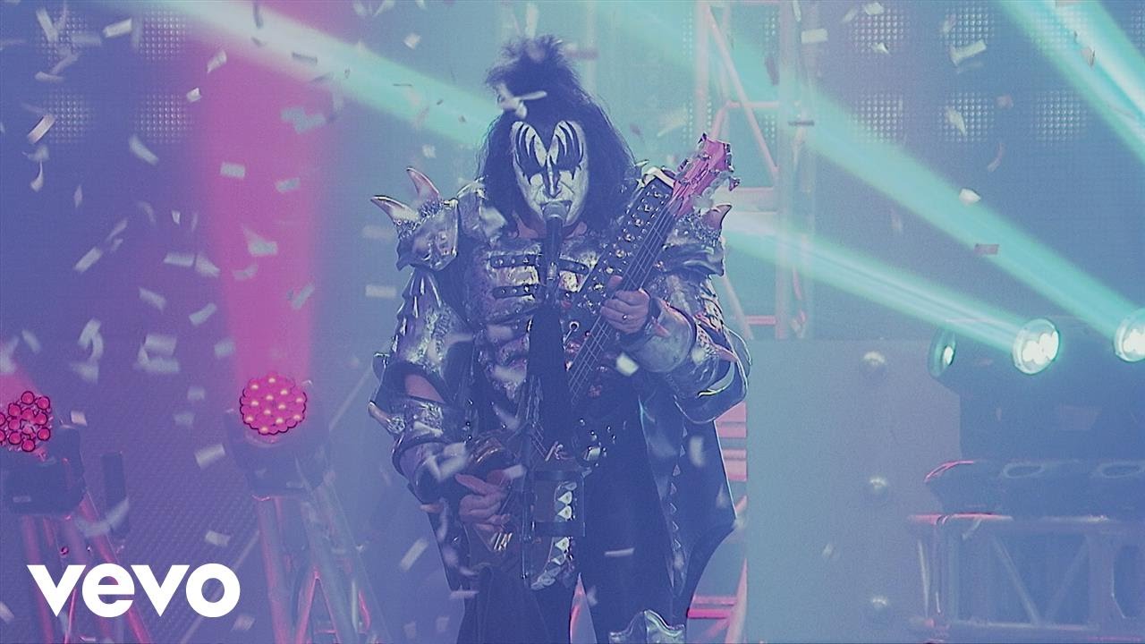 Kiss - Rock And Roll All Nite - Rocks Vegas background