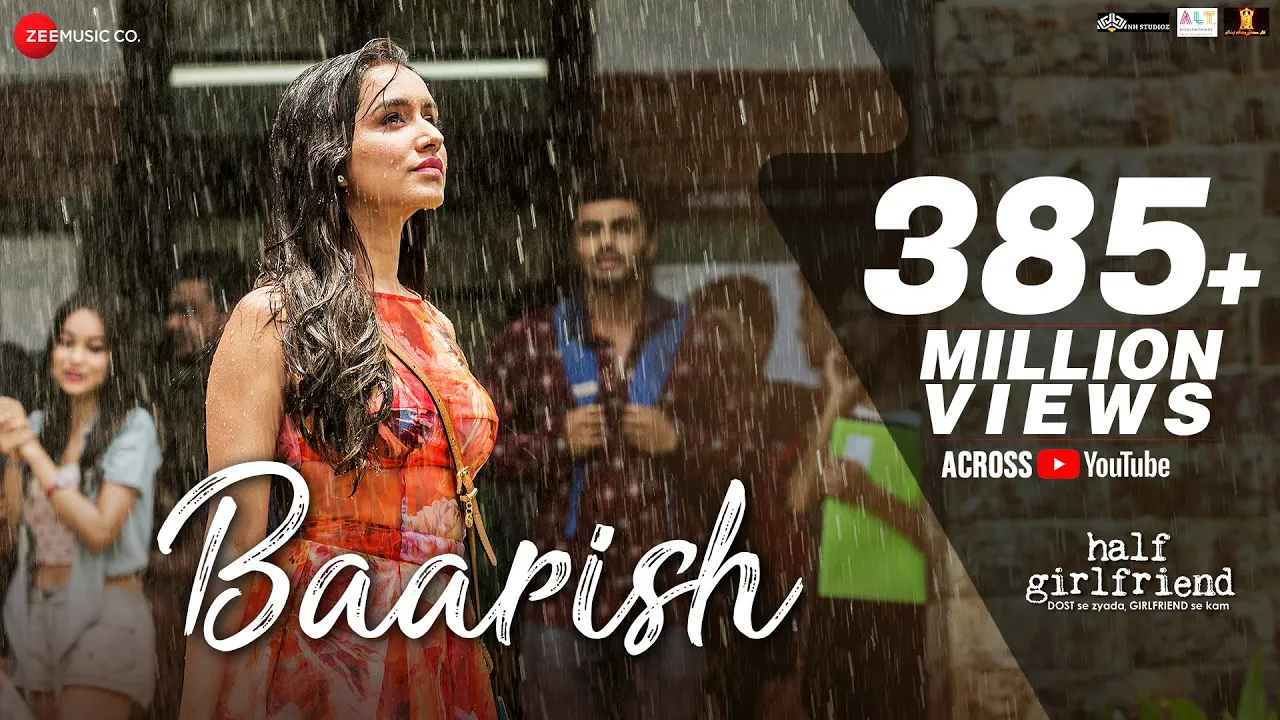 Baarish | Half Girlfriend | Arjun K & Shraddha K | Ash King & Shashaa Tirupati | Tanishk Bagchi background