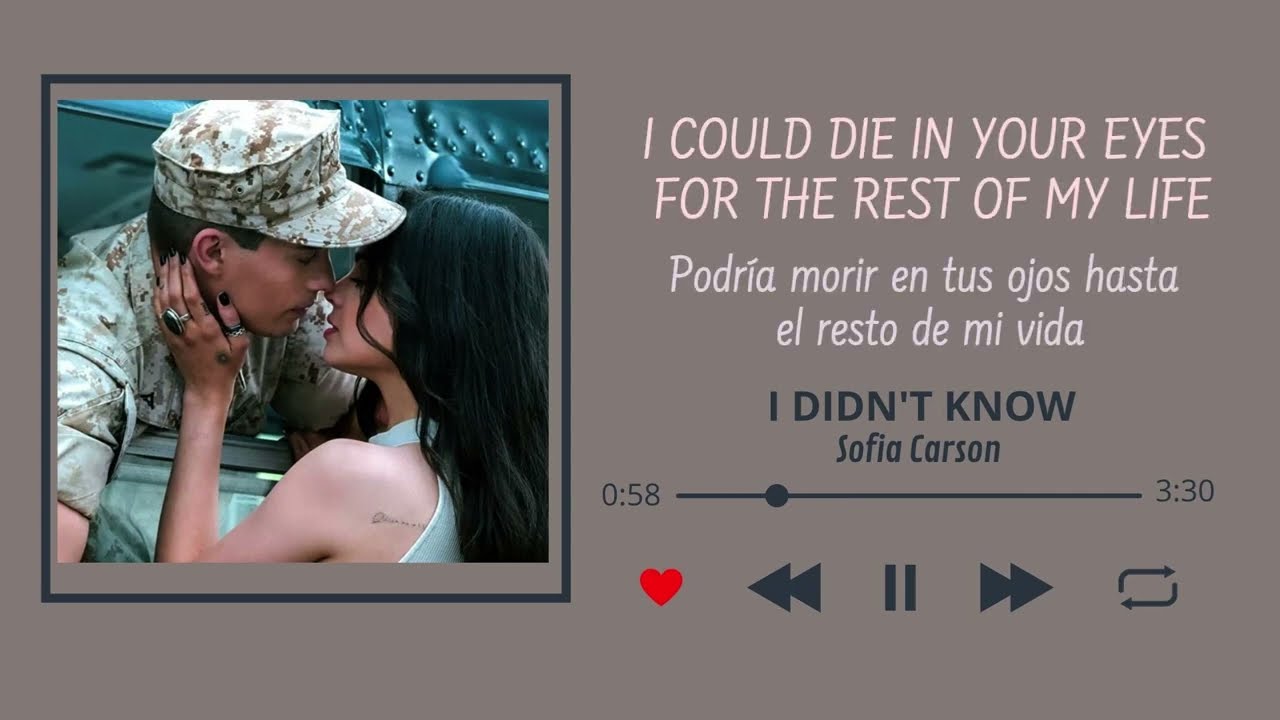 Purple Hearts - Sofia Carson|| Come back home, I didnt know, I hate the way || Español & English