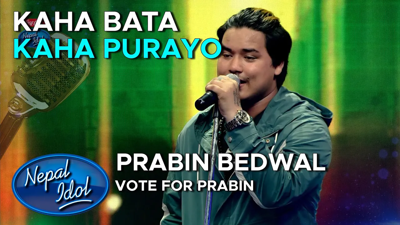 Kaha Bata Kaha Purayo- Sonu Nigam | Vote for Prabin Bedwal | Nepal Idol Season 3 | AP1HD background